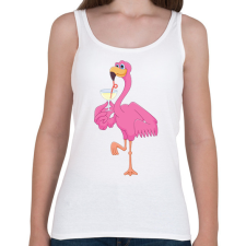 PRINTFASHION falamingo - Női atléta - Fehér női trikó