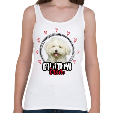 PRINTFASHION Falatnyi öröm - Máltai selyemkutya - Női atléta - Fehér