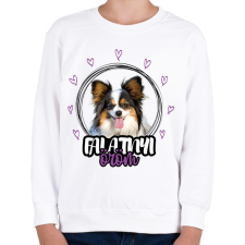 PRINTFASHION Falatnyi öröm - Papillon - Gyerek pulóver - Fehér gyerek pulóver, kardigán