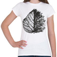 PRINTFASHION Falevél - Női póló - Fehér női póló