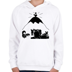 PRINTFASHION Fall Guys: Az utolsó ember - Gyerek kapucnis pulóver - Fehér