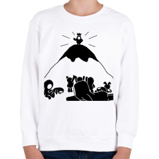 PRINTFASHION Fall Guys: Az utolsó ember - Gyerek pulóver - Fehér