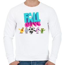 PRINTFASHION Fall Guys - Férfi pulóver - Fehér férfi pulóver, kardigán