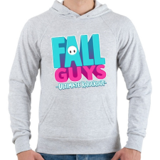 PRINTFASHION Fall Guys Logo - Férfi kapucnis pulóver - Sport szürke férfi pulóver, kardigán