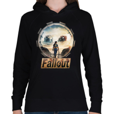 PRINTFASHION Fallout - Női kapucnis pulóver - Fekete