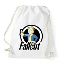 PRINTFASHION Fallout Vault boy - Sportzsák, Tornazsák - Fehér tornazsák
