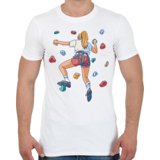 PRINTFASHION Falmászó - Férfi póló - Fehér