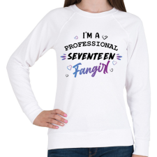 PRINTFASHION Fangirl - Seventeen - Női pulóver - Fehér női pulóver, kardigán
