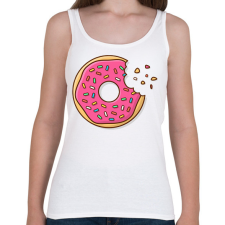 PRINTFASHION Fánk - Női atléta - Fehér női trikó