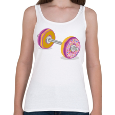 PRINTFASHION Fánk súlyzó - Női atléta - Fehér női trikó