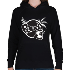 PRINTFASHION fanta panda - Női kapucnis pulóver - Fekete