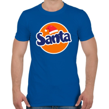 PRINTFASHION Fanta Santa - Férfi póló - Királykék férfi póló