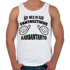 PRINTFASHION Fantasztikus karbantartó - Férfi atléta - Fehér atléta, trikó