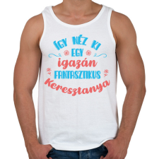 PRINTFASHION Fantasztikus keresztanya - Férfi atléta - Fehér atléta, trikó