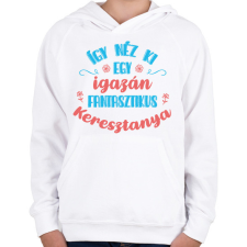 PRINTFASHION Fantasztikus keresztanya - Gyerek kapucnis pulóver - Fehér gyerek pulóver, kardigán