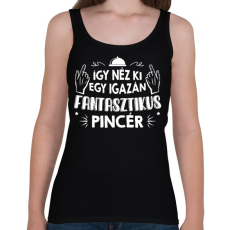 PRINTFASHION Fantasztikus pincér - Női atléta - Fekete