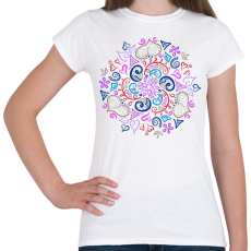 PRINTFASHION Fantázia mandala - Női póló - Fehér