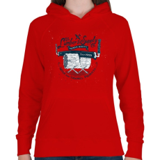 PRINTFASHION Fanyűvők - Női kapucnis pulóver - Piros