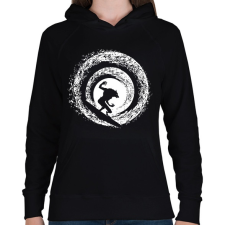 PRINTFASHION Farkas ember - Női kapucnis pulóver - Fekete női pulóver, kardigán