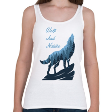 PRINTFASHION Farkas és a természet - Női atléta - Fehér