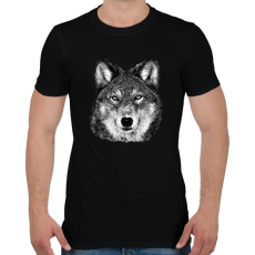 PRINTFASHION Farkas (fekete-fehér újság) - Férfi póló - Fekete
