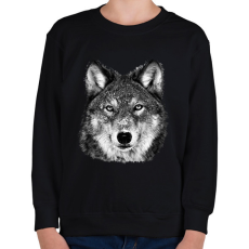 PRINTFASHION Farkas (fekete-fehér újság) - Gyerek pulóver - Fekete