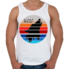 PRINTFASHION Farkas  - Férfi atléta - Fehér