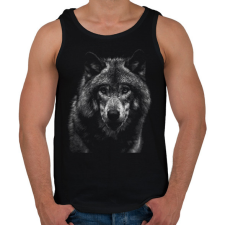 PRINTFASHION farkas - Férfi atléta - Fekete atléta, trikó