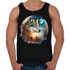 PRINTFASHION Farkas  - Férfi atléta - Fekete atléta, trikó