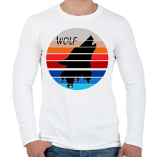 PRINTFASHION Farkas - Férfi hosszú ujjú póló - Fehér férfi póló