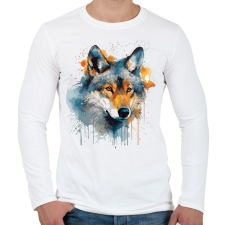 PRINTFASHION farkas - Férfi hosszú ujjú póló - Fehér férfi póló