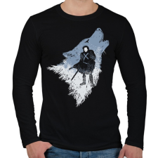 PRINTFASHION Farkas - Férfi hosszú ujjú póló - Fekete férfi póló