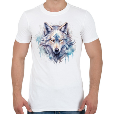 PRINTFASHION farkas - Férfi póló - Fehér