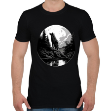 PRINTFASHION farkas - Férfi póló - Fekete férfi póló