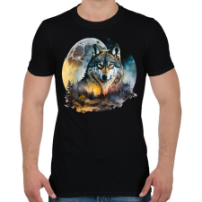 PRINTFASHION Farkas  - Férfi póló - Fekete férfi póló
