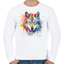 PRINTFASHION Farkas - Férfi pulóver - Fehér férfi pulóver, kardigán
