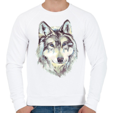 PRINTFASHION Farkas - Férfi pulóver - Fehér férfi pulóver, kardigán