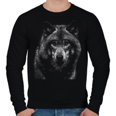 PRINTFASHION farkas - Férfi pulóver - Fekete