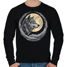 PRINTFASHION Farkas - Férfi pulóver - Fekete