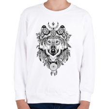 PRINTFASHION Farkas  - Gyerek pulóver - Fehér gyerek pulóver, kardigán