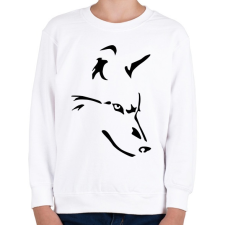 PRINTFASHION Farkas  - Gyerek pulóver - Fehér gyerek pulóver, kardigán