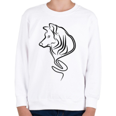 PRINTFASHION Farkas - Gyerek pulóver - Fehér