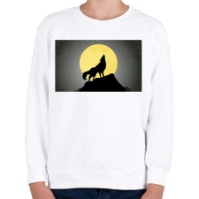 PRINTFASHION farkas - Gyerek pulóver - Fehér gyerek pulóver, kardigán