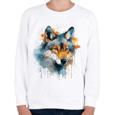 PRINTFASHION farkas - Gyerek pulóver - Fehér gyerek pulóver, kardigán