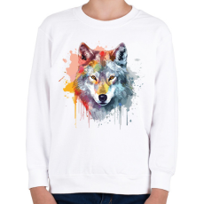 PRINTFASHION Farkas - Gyerek pulóver - Fehér