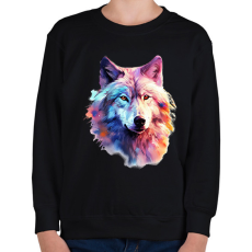 PRINTFASHION farkas - Gyerek pulóver - Fekete
