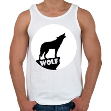 PRINTFASHION Farkas hold - Férfi atléta - Fehér