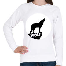 PRINTFASHION Farkas hold - Női pulóver - Fehér női pulóver, kardigán