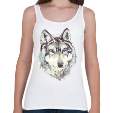 PRINTFASHION farkas - Női atléta - Fehér