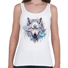 PRINTFASHION farkas - Női atléta - Fehér